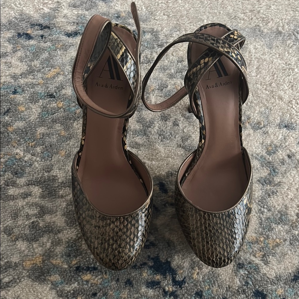 Ava & Aiden Brown Elegant Heels